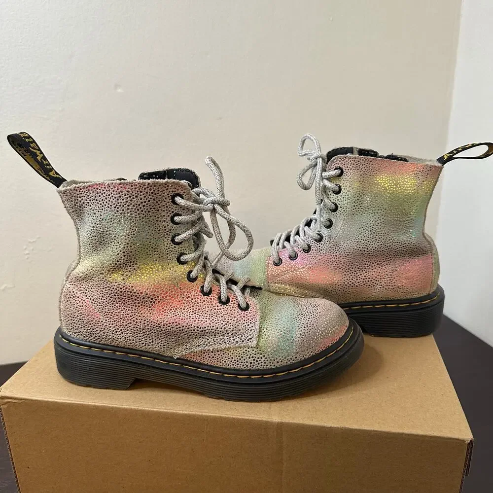 Dr. Martens shimmering holographic